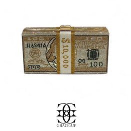 Grace Up Clutch $ Gold