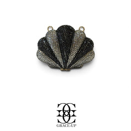 Grace Up Mini Rhinestones Shell Black/Gray
