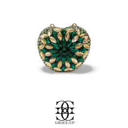 Grace Up Mini Apple Green/Silver Clutch