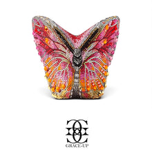 Grace Up Rhinestones Butterfly Clutch