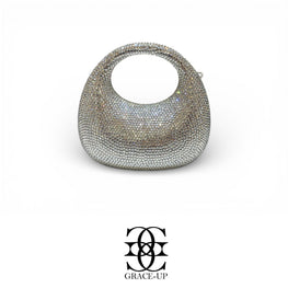 Grace Up Mini Rhinestones Bag 2 Silver
