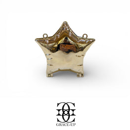 Grace Up Mini Star Metal Clutch Silver