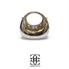 Grace Up Mini Acrylic Silver Bag