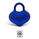 Grace Up Mini Rhinestones Heart Blue
