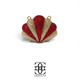 Grace Up Mini Rhinestones Shell Gold/Maroon