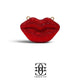 Grace Up Rhinestones Lips Clutch Red
