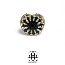 Grace Up Mini Apple Black/Silver Clutch