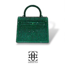 Grace Up Mini Acrylic Green Rhinestones Bag