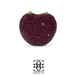 Grace Up Mini Apple Maroon Clutch