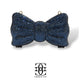 Grace Up Mini Rhinestones Bow Dark Blue