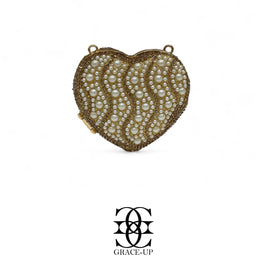 Grace Up Mini Heart Pearl Gold