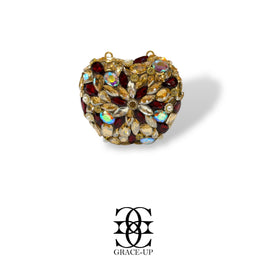 Grace Up Mini Apple 2 Maroon Clutch