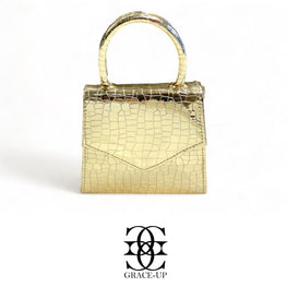 Grace Up Mini Bag 5 Golden Crocodile