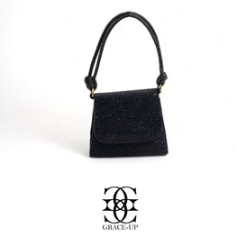 Grace Up Full Stones Mini Bag Black