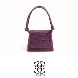 Grace Up Full Stones Mini Bag Purple