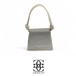 Grace Up Full Stones Mini Bag Silver