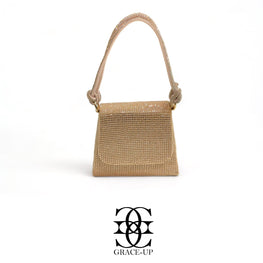 Grace Up Full Stones Mini Bag Rose Gold