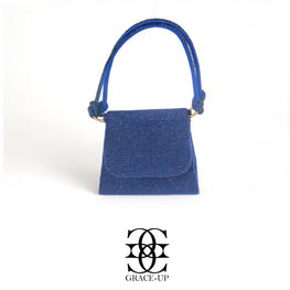 Grace Up Full Stones Mini Bag Blue