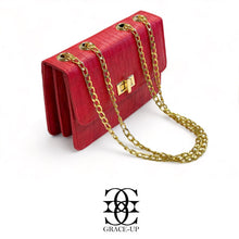 Grace Up Clutch Bag Red