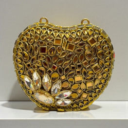 Grace Up Mini Apple Kundan Clutch 005