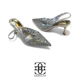 Grace Up Heels 513 Silver